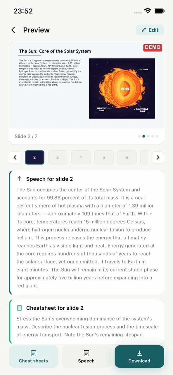 Slidyx AI presentation preview